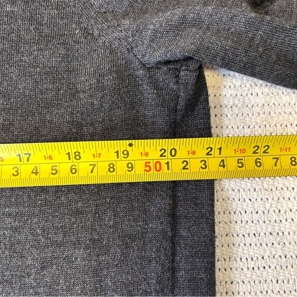 Ted Baker Men’s Size XL (5) Merino Wool Charcoal Sweater with Teal Trim Office - Picture 6 of 9